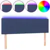 Image de vidaXL Tête de lit LED bleue 144x5x78/88 cm Tissu