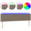 Image de vidaXL Tête de lit LED Taupe 160x5x78/88 cm Tissu