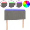 Image de vidaXL Tête de lit LED gris clair 100x5x78/88 cm velours