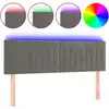 Image de vidaXL Tête de lit LED gris clair 144x5x78/88 cm velours
