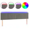 Image de vidaXL Tête de lit LED gris clair 180x5x78/88 cm velours