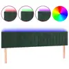 Image de vidaXL Tête de lit LED vert foncé 180x5x78/88 cm velours
