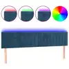 Image de vidaXL Tête de lit LED bleu foncé 200x5x78/88 cm velours