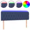 Image de vidaXL Tête de lit LED bleue 144x7x78/88 cm Tissu