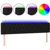 Image de vidaXL LED Tête de lit noir 180x7x78/88 cm Tissu