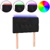 Image de vidaXL LED Tête de lit noir 80x7x78/88 cm velours