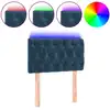 Image de vidaXL Tête de lit LED bleu foncé 80x7x78/88 cm velours