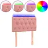 Image de vidaXL LED Tête de lit rose 80x7x78/88 cm velours