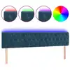 Image de vidaXL Tête de lit LED bleu foncé 200x7x78/88 cm velours