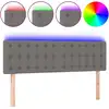 Image de vidaXL Tête de lit LED gris foncé 144x5x78/88 cm Tissu