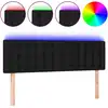 Image de vidaXL Tête de lit LED noir 144x5x78/88 cm Tissu