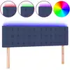 Image de vidaXL Tête de lit LED bleue 144x5x78/88 cm Tissu
