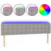 Image de vidaXL Tête de lit LED gris clair 160x5x78/88 cm Tissu