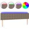 Image de vidaXL Tête de lit LED Taupe 160x5x78/88 cm Tissu