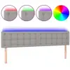 Image de vidaXL Tête de lit LED gris clair 180x5x78/88 cm Tissu