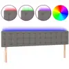 Image de vidaXL Tête de lit LED gris foncé 180x5x78/88 cm Tissu