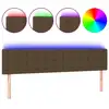 Image de vidaXL Tête de lit LED brun foncé 180x5x78/88 cm Tissu