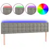 Image de vidaXL Tête de lit LED gris clair 160x5x78/88 cm velours