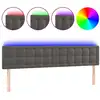 Image de vidaXL Tête de lit LED gris foncé 180x5x78/88 cm velours