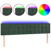 Image de vidaXL Tête de lit LED vert foncé 180x5x78/88 cm velours
