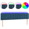 Image de vidaXL Tête de lit LED bleu foncé 180x5x78/88 cm velours