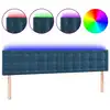 Image de vidaXL Tête de lit LED bleu foncé 200x5x78/88 cm velours