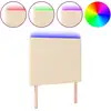 Image de vidaXL Tête de lit LED Crème 90x5x118/128 cm Tissu