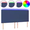 Image de vidaXL Tête de lit LED bleue 160x5x118/128 cm Tissu