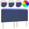 Image de vidaXL Tête de lit LED bleue 180x5x118/128 cm Tissu