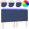Image de vidaXL Tête de lit LED bleu 200x5x118/128 cm Tissu