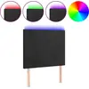Image de vidaXL LED Tête de lit noir 90x5x118/128 cm velours