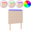 Image de vidaXL Tête de lit LED cappuccino brun 90x5x118/128 cm similicuir