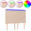 Image de vidaXL Tête de lit LED cappuccino brun 144x5x118/128cm similicuir