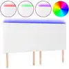 Image de vidaXL Tête de lit LED blanc 200x5x118/128 cm similicuir