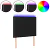 Image de vidaXL Tête de lit LED noir 100x5x118/128 cm Tissu
