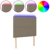 Image de vidaXL Tête de lit LED Taupe 100x5x118/128 cm Tissu