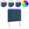 Image de vidaXL Tête de lit LED bleu foncé 80x5x118/128 cm velours