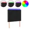 Image de vidaXL LED Tête de lit noir 90x5x118/128 cm velours