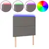 Image de vidaXL Tête de lit LED Gris 100x5x118/128 cm Similicuir