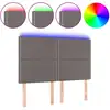 Image de vidaXL Tête de lit LED Gris 144x5x118/128 cm Similicuir