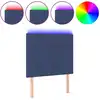 Image de vidaXL Tête de lit LED bleue 80x5x118/128 cm Tissu