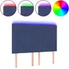 Image de vidaXL Tête de lit LED bleue 144x5x118/128 cm Tissu