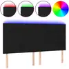 Image de vidaXL Tête de lit LED noir 160x5x118/128 cm Tissu