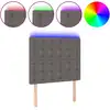 Image de vidaXL Tête de lit LED Gris 100x5x118/128 cm Similicuir