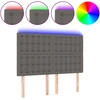 Image de vidaXL Tête de lit LED Gris 144x5x118/128 cm Similicuir