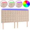 Image de vidaXL Tête de lit LED cappuccino brun 160x5x118/128cm similicuir