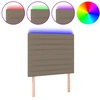 Image de vidaXL Tête de lit LED Taupe 80x5x118/128 cm Tissu