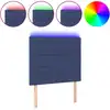 Image de vidaXL Tête de lit LED bleue 100x5x118/128 cm Tissu