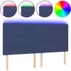 Image de vidaXL Tête de lit LED bleue 160x5x118/128 cm Tissu