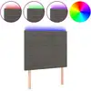 Image de vidaXL Tête de lit LED gris foncé 80x5x118/128 cm velours